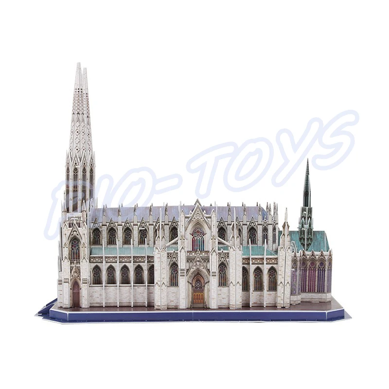 Новогодний подарок собор Святого Патрика 3D пазл модель здание всемирно