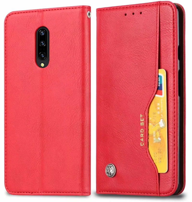 Кожаный флип-чехол с отделением для карт для Oneplus 7 Pro 6T 6, деловой чехол для Coque capinha