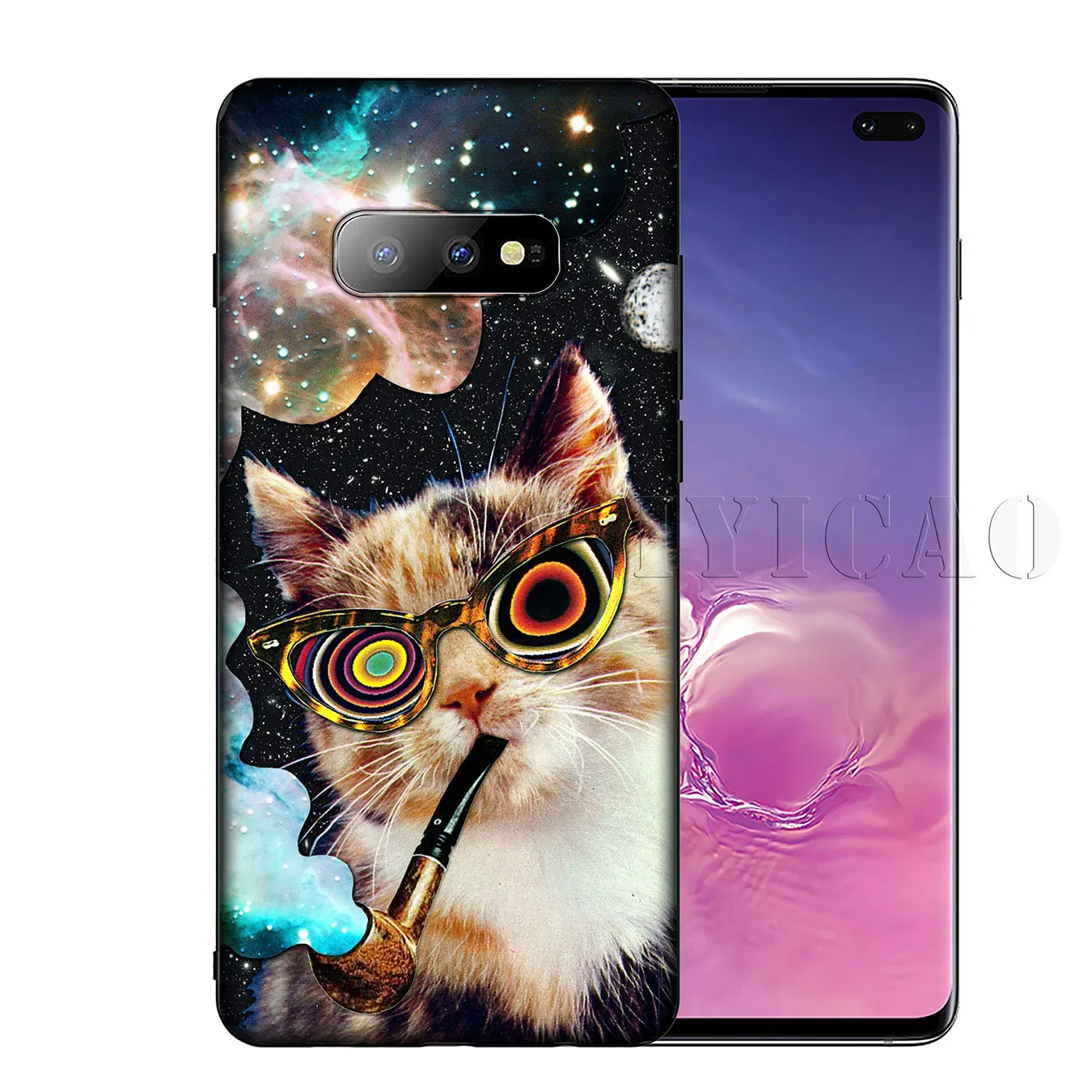 Trippy wall art Alien astronaut Soft Silicone Phone Case for Samsung Galaxy S20 Ultra S10 Lite S9 S8 Plus S6 S7 Edge S10e |