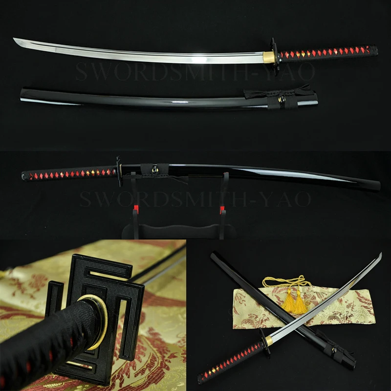 Японский самурайский меч катана Ручная ковка 1060 Высокоуглеродистый стальной