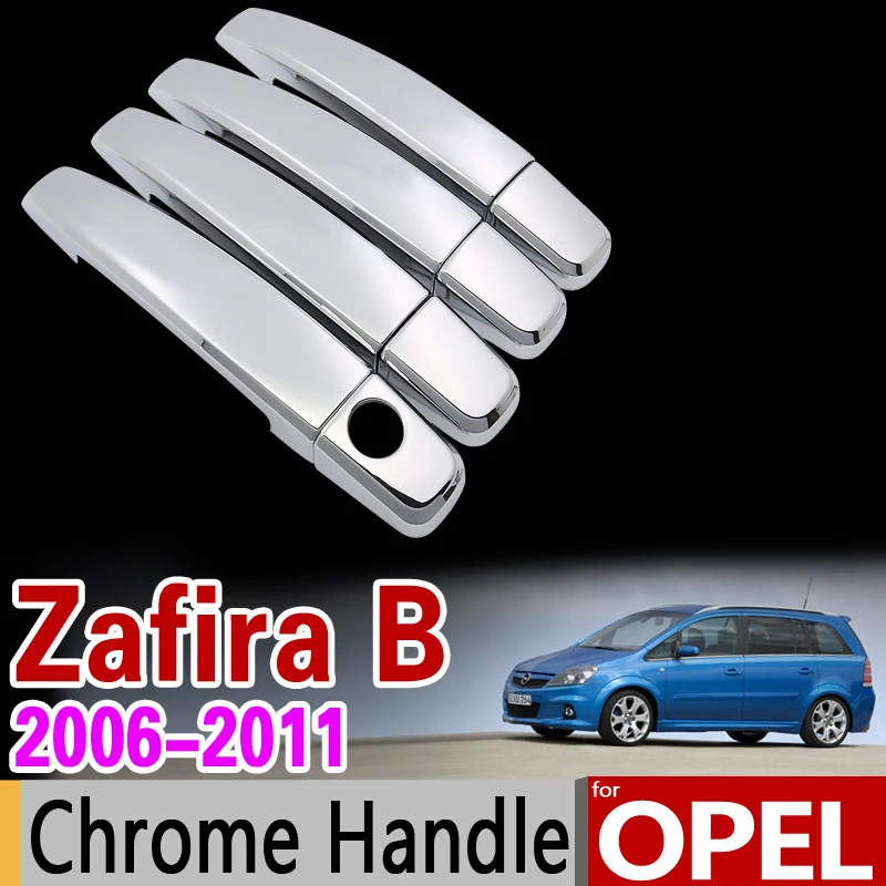 

Car Chrome Handle Cover Trim Shell Protector for Opel Zafira B 2006 2007 2008 2009 2010 2011 Exterior Auto Accessories Stickers