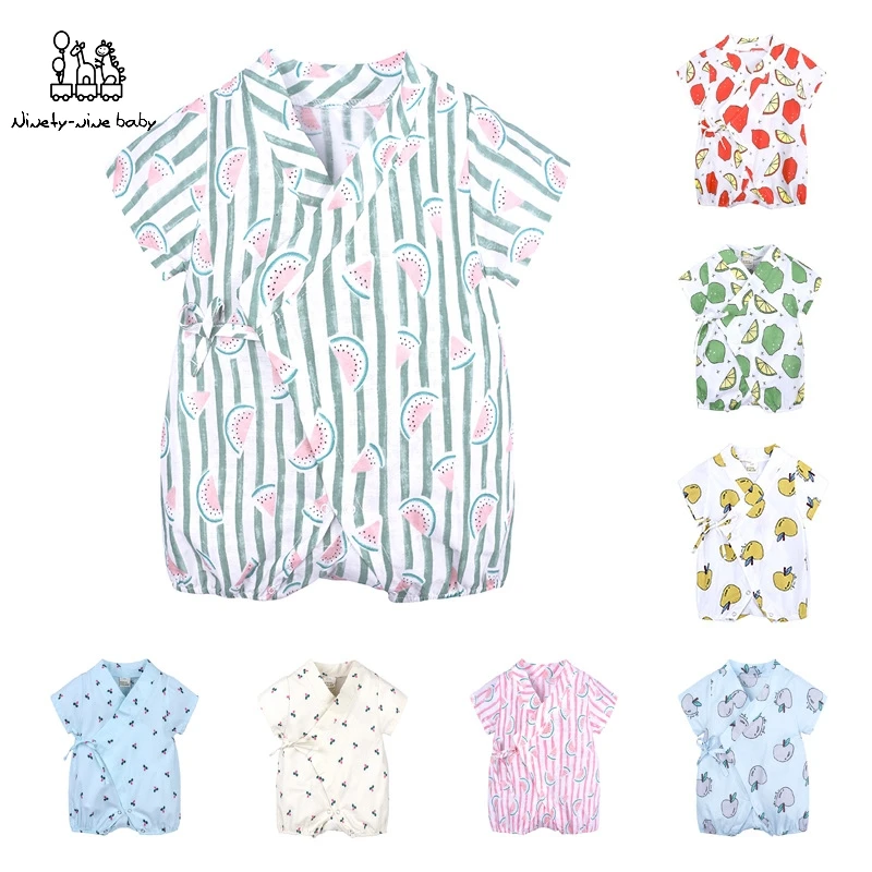 

Newborn Baby Clothes Fruit Printed Toddler Girls monk clothing Cute Baby Boy Girls Clothes Cotton Romper Infant Children Clothes