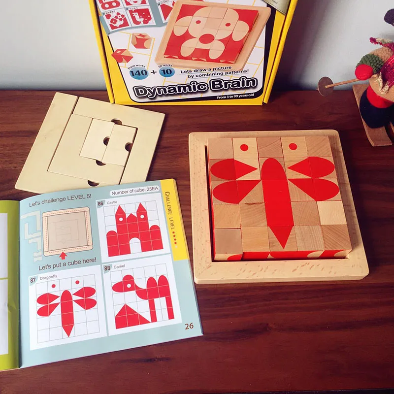 Детский кубик для игр 3D Деревянный раннего образования|Блочные конструкторы| |