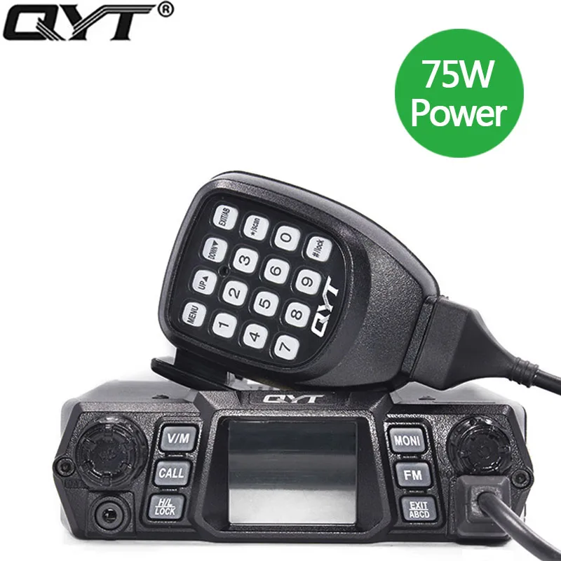 Radio Only QYT KT-980Plus 75 Вт Супер мощность мобильное радио 136-174 МГц/400-480 МГц Двухдиапазонная f Автомобильная радиоантенна QYT KT 980 Plus радио KT980Plus - Цвет: Radio Only