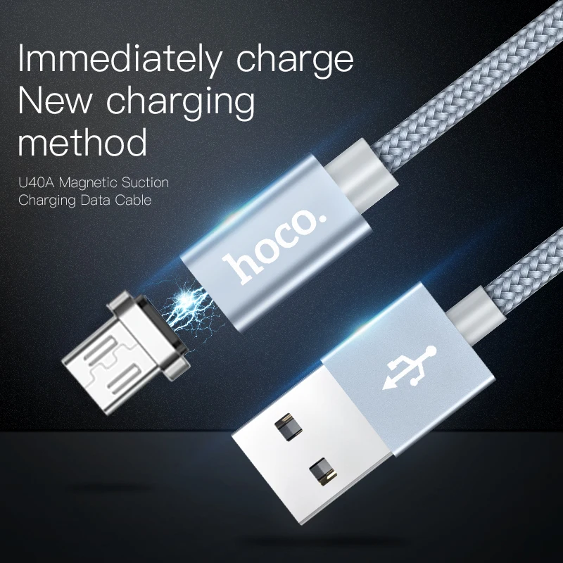 HOCO Магнитный зарядный кабель 2A Micro USB быстрая зарядка кабель для samsung Xiaomi Мобильный телефон QC3.0 Магнитный штекер зарядное устройство провод