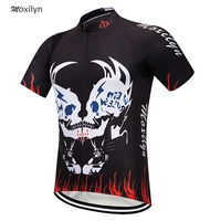 moxilyn bike team skull summer men cycling jersey tops breathable bicycle mtb jersey maillot ciclismo quick dry cycling clothing