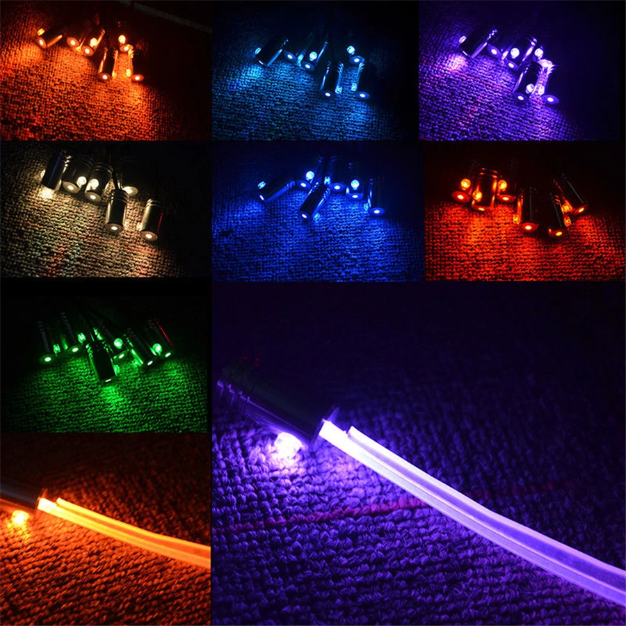 Универсальный 6 x RGB светодиодный 8 м оптоволоконный автомобильный декор для интерьера неоновая EL полоска светильник атмосфера лампа звук активный пульт дистанционного управления