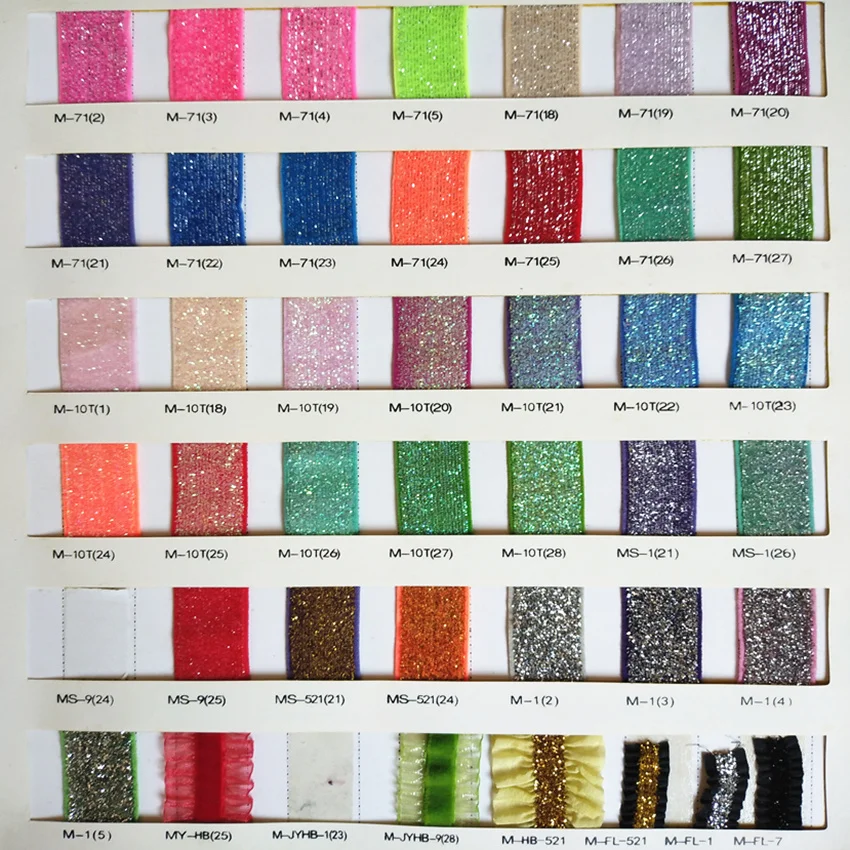 5 Ярд 5/8 ''26 цветов красочные блестящие складные эластичные Bling FOE для DIY одежды Свадебная вечеринка подарок Швейные аксессуары