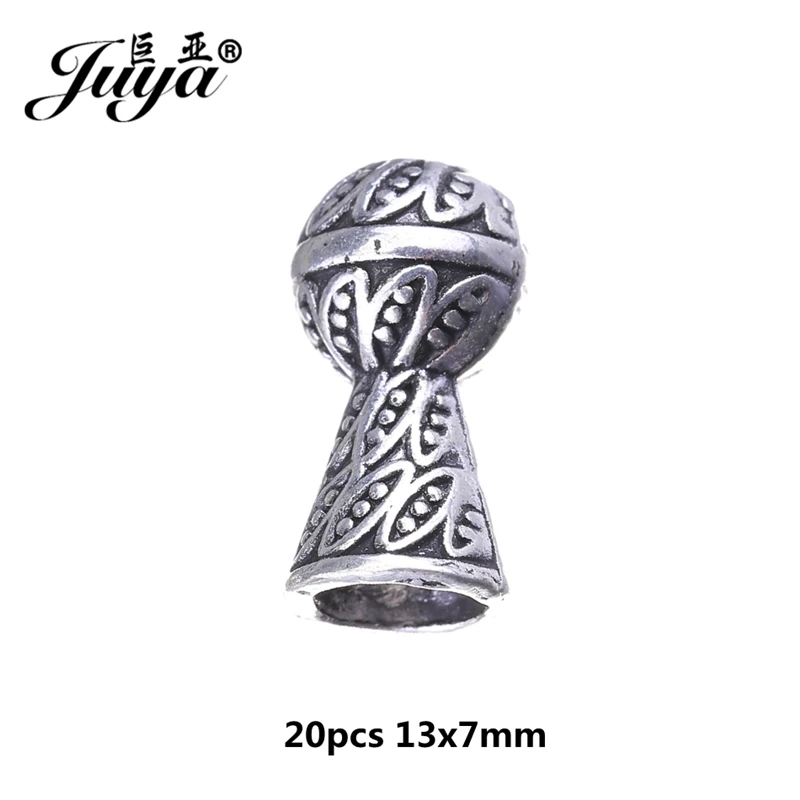 Ancient silver JUYA несколько стилей Сплав Бусины шапки античный серебряный тон ювелирных изделий Аксессуары DIY ручной работы ожерелье и браслет фурнитура - Цвет: Ancient silver