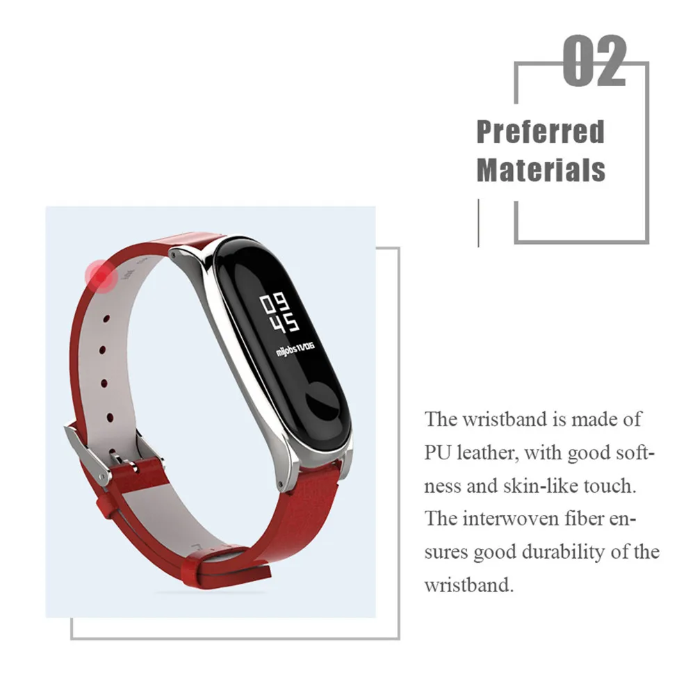 Mi jobs кожаный ремешок mi band 3 браслет для Xiaomi mi band 3 ремешок на запястье кожаный браслет для mi band 3 Смарт-часы