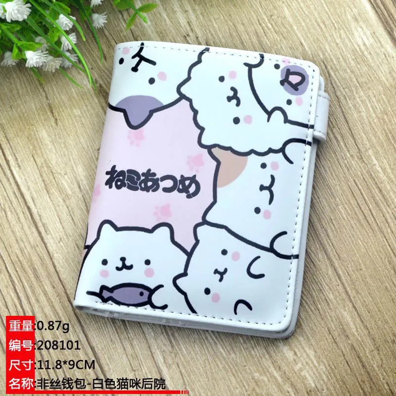 Женские кошельки аниме Мой сосед Тоторо Неко Atsume My Hero Academy cell at work platelets wallet - Цвет: Темно-серый