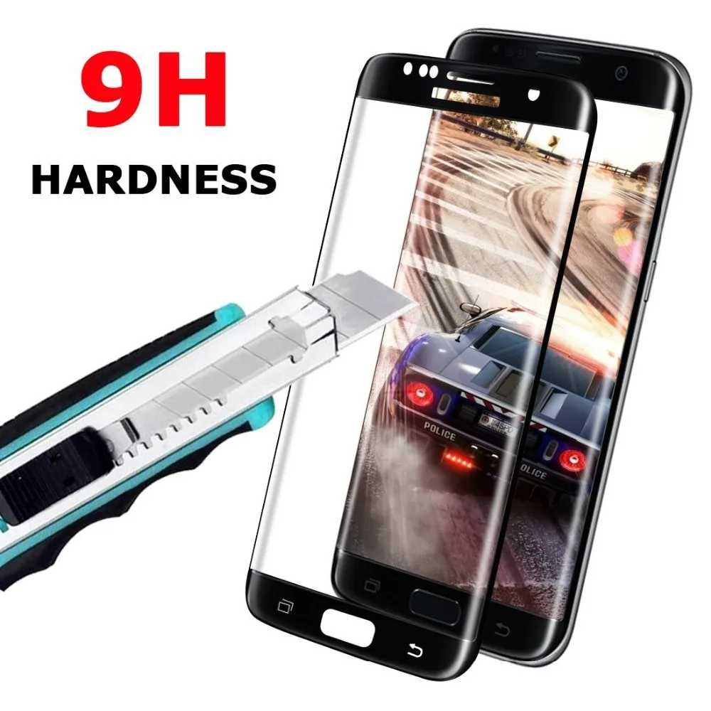 С уровнем твердости 9 H 3D полное покрытие закаленное Стекло для samsung Galaxy S7 край