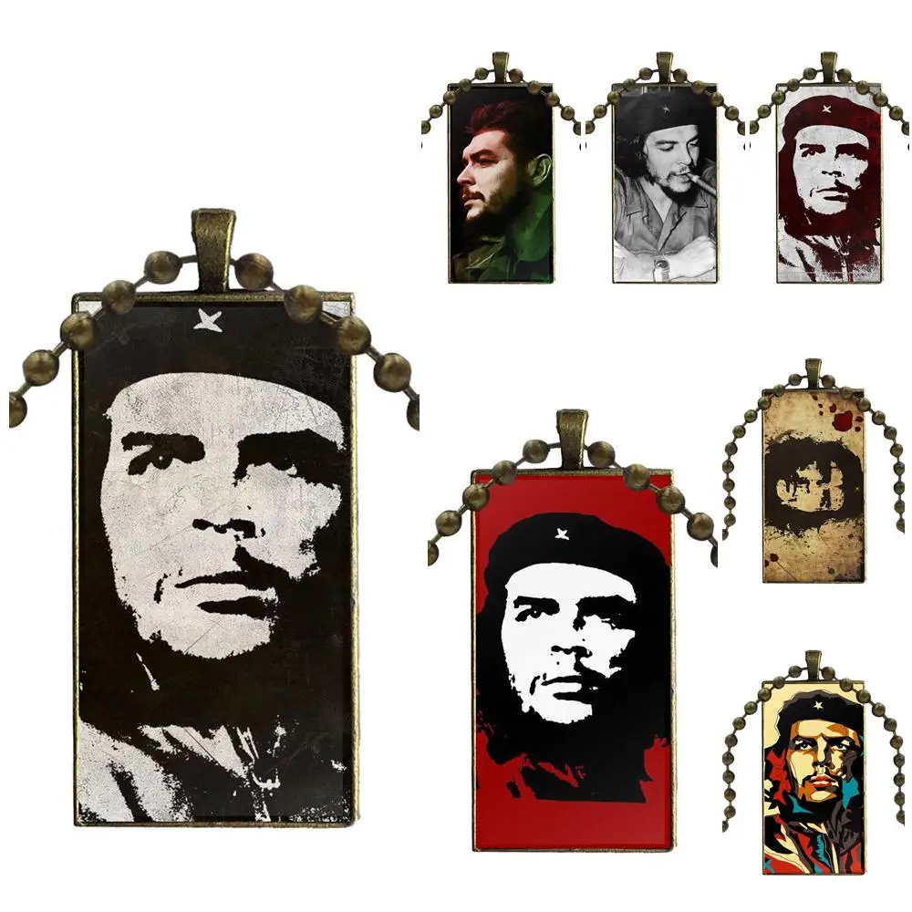 EJ glaze Ernesto Guevara El Che винтажное ювелирное изделие бронзовое цветное стеклянное