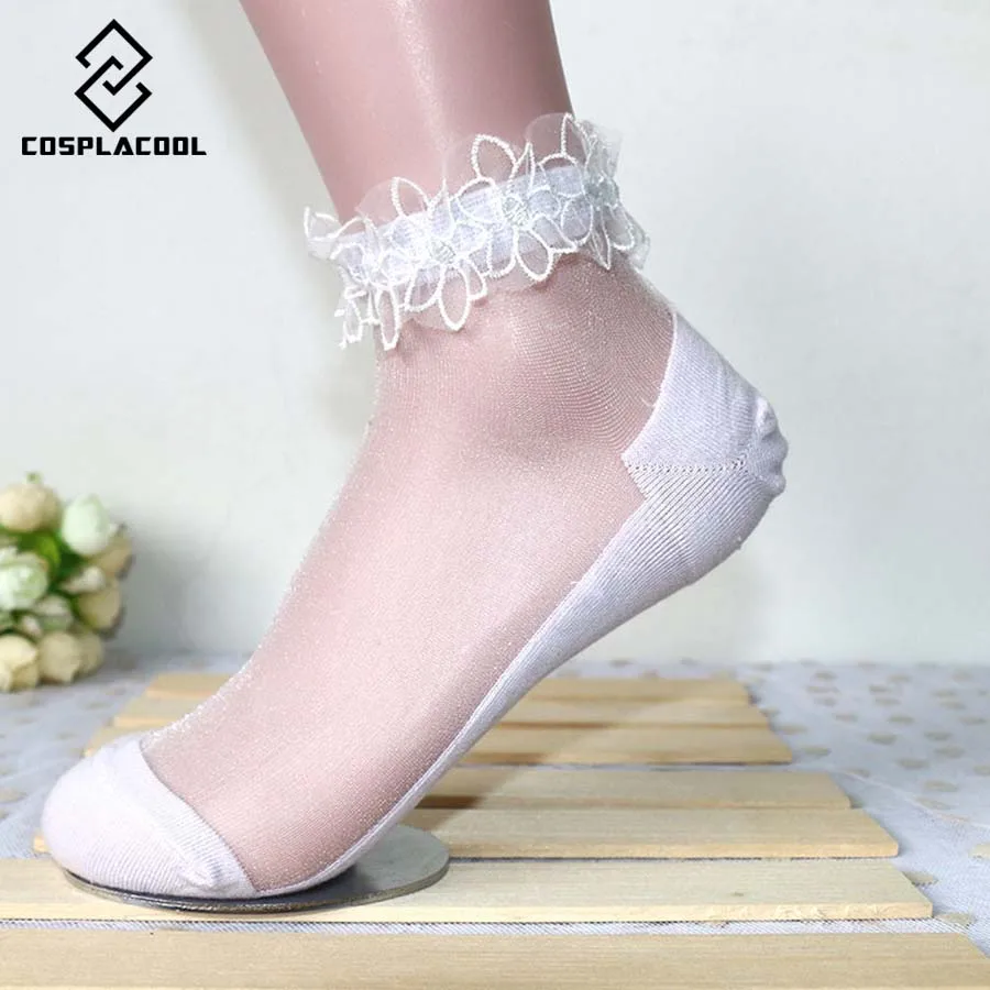 [COSPLACOOL] Новый Креативный цветочный узор красивый кружевной Sox летний японский