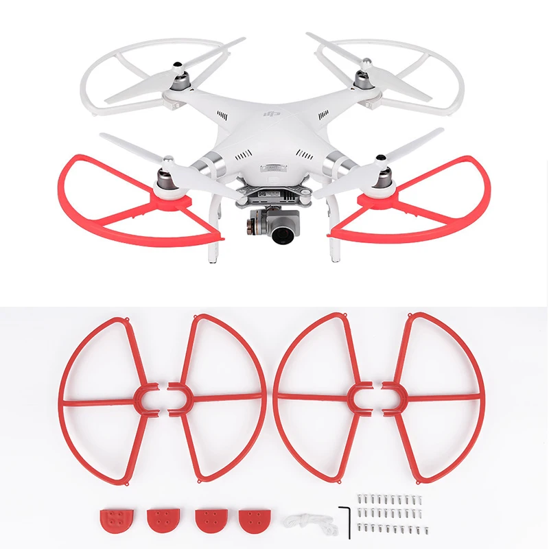 4 шт. Quick Release Propeller Guard защита пропеллеров демпфер кольцо для DJI Phantom 3 Phantom 2 Drone Запчасти красный/белый