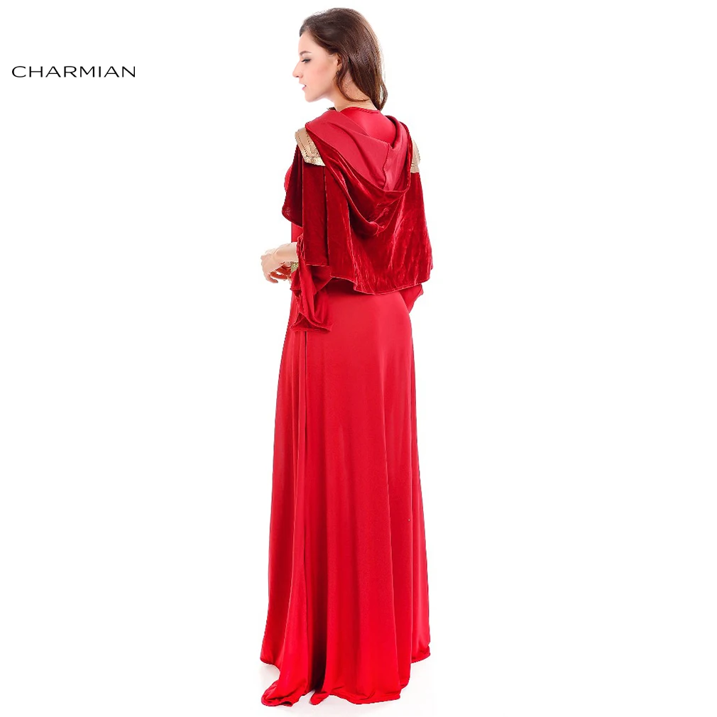 Charmian Deluxe красный святая жрица Хэллоуин Косплей Костюм для женщин взрослых