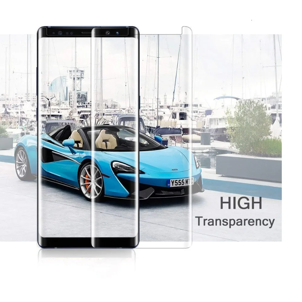 Full Glue Screen Protector For Samsung Galaxy S9 Plus Adhesive Tempered Glass S10 S8 Note 8 Note9 Case Friendly | Мобильные телефоны