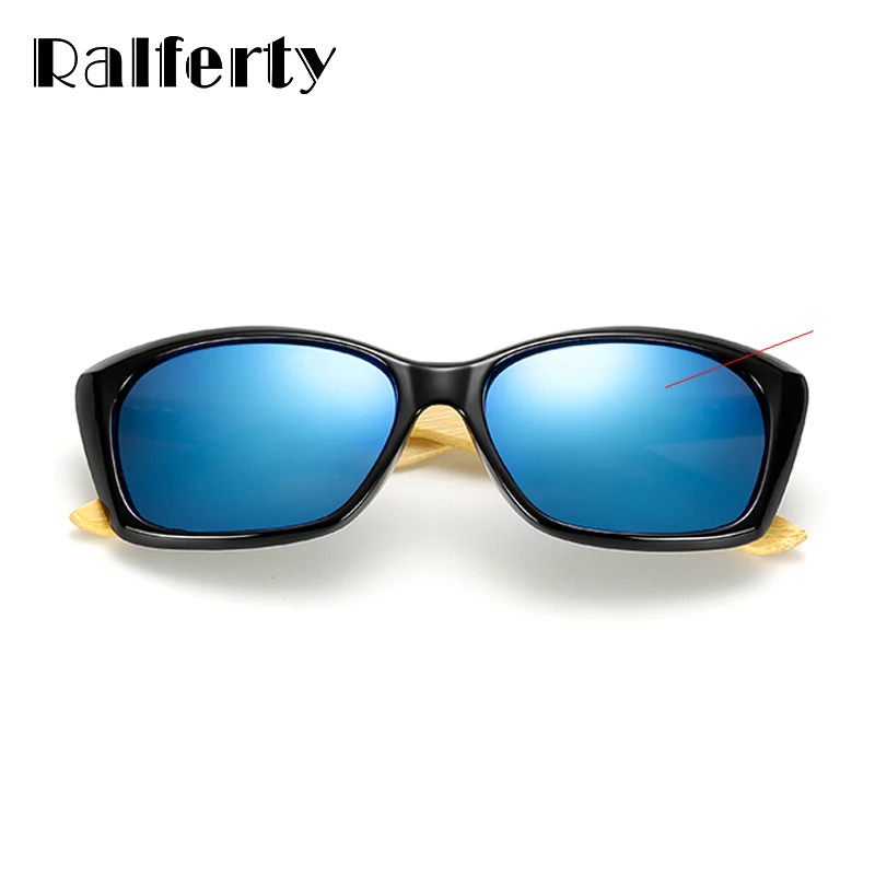 Ralferty солнцезащитные очки винтажные бамбуковые женская модель UV400 деревянные