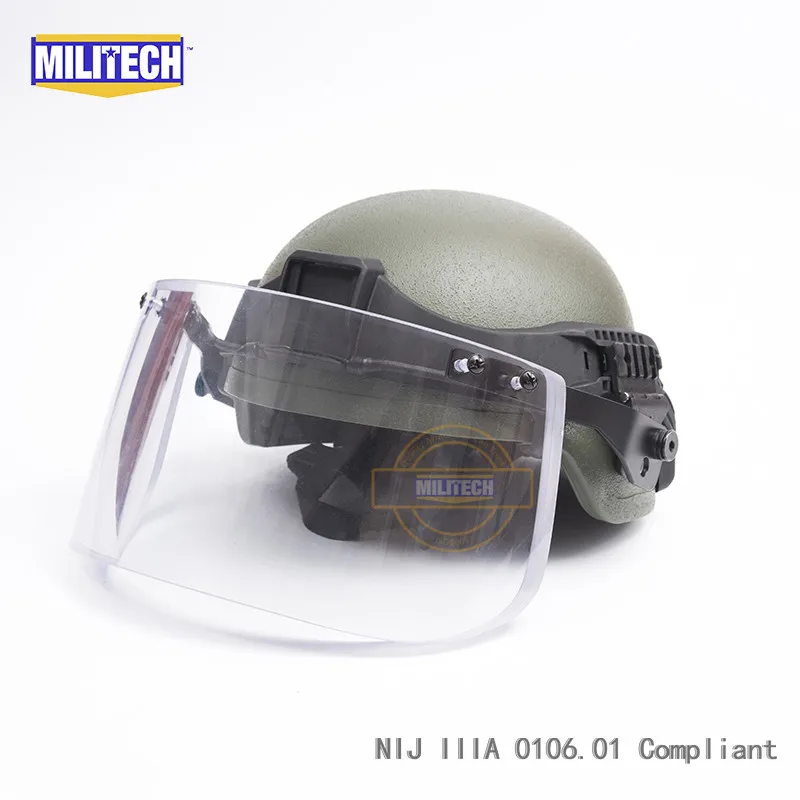 Пуленепробиваемый пуленепробиваемый шлем с тактическим козырьком MILITECH OD MICH ACH Mich