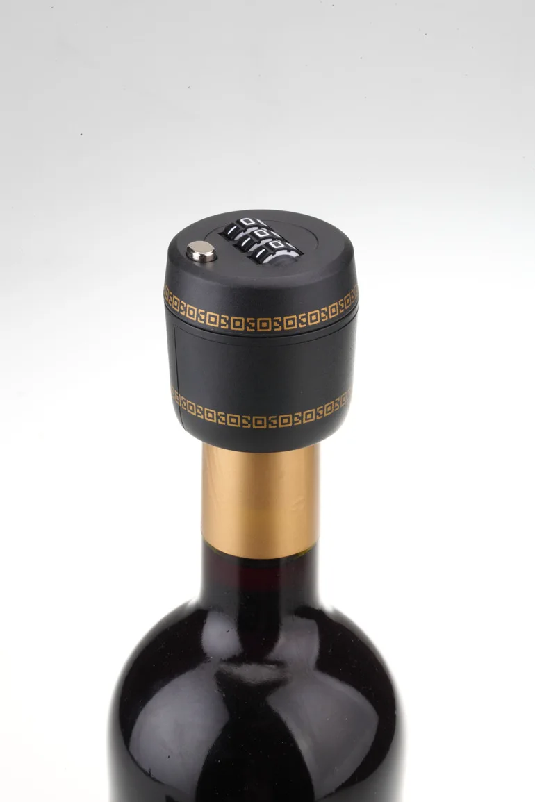 Новый пластик бутылка паролем комбинации замок вакуумная пробка для бутылки plug