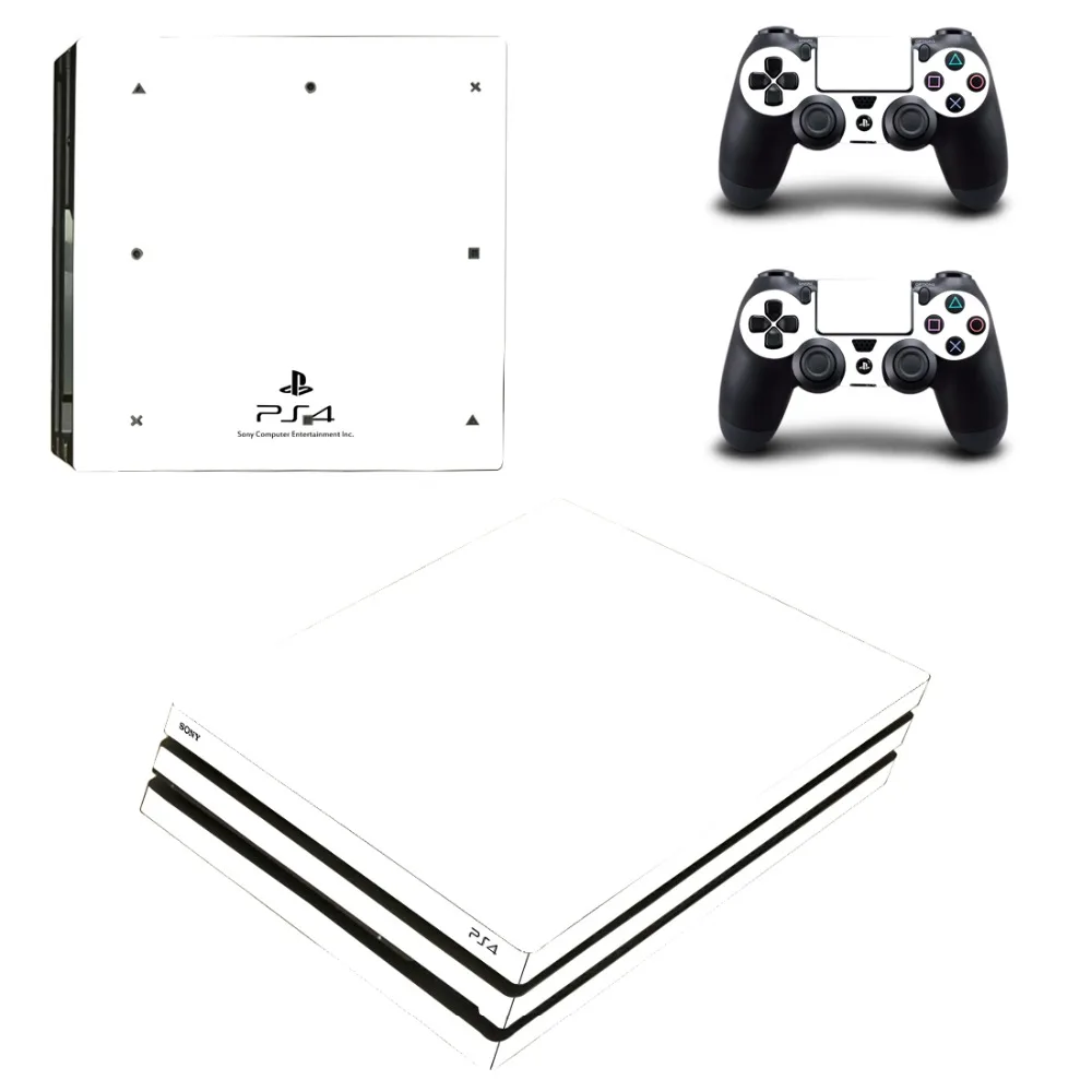 Виниловая наклейка на кожу для консоли Sony Playstation 4 и 2 контроллеров PS4 Pro чистый