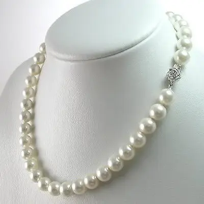 

Free shipping Charming! 8-9mm White Akoya Cultured Pearl Necklace 18''