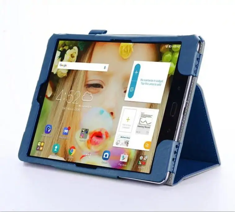 Модный высококачественный умный чехол-подставка из искусственной кожи для Asus ZenPad 3 S 10 Z500M Z500KL 9," чехол для планшета+ защита экрана+ ручка - Цвет: Синий