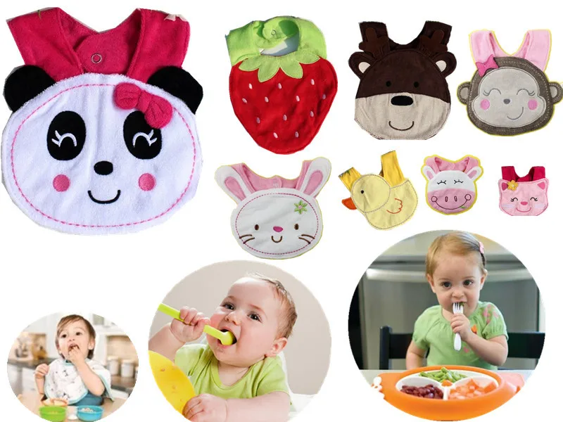 Мультяшные нагрудники для маленьких мальчиков и девочек детские с объемными