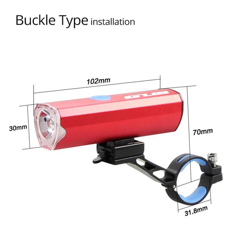 GUB USB Rechargeable Bicycle Headlight 2200 mAh 300 Lumen MTB Cycling Flashlight LED Front Lamp luces bicicleta Bike Accessories | Спорт и