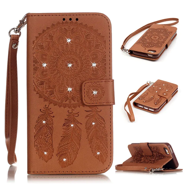 Чехол Для iPhone 5 SE 5S Fundas ИСКУССТВЕННАЯ Кожа Мягкая Кремния бумажник Флип Bling
