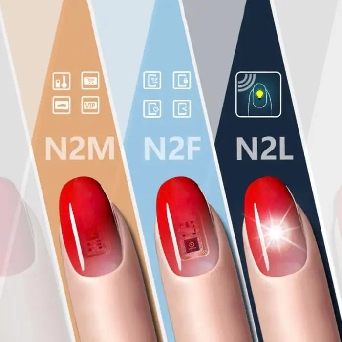 Горячая носимый смарт-стикер для ногтей имитирующий IC карты NFC светодиодный смарт-стикер для дизайна ногтей s wyt77
