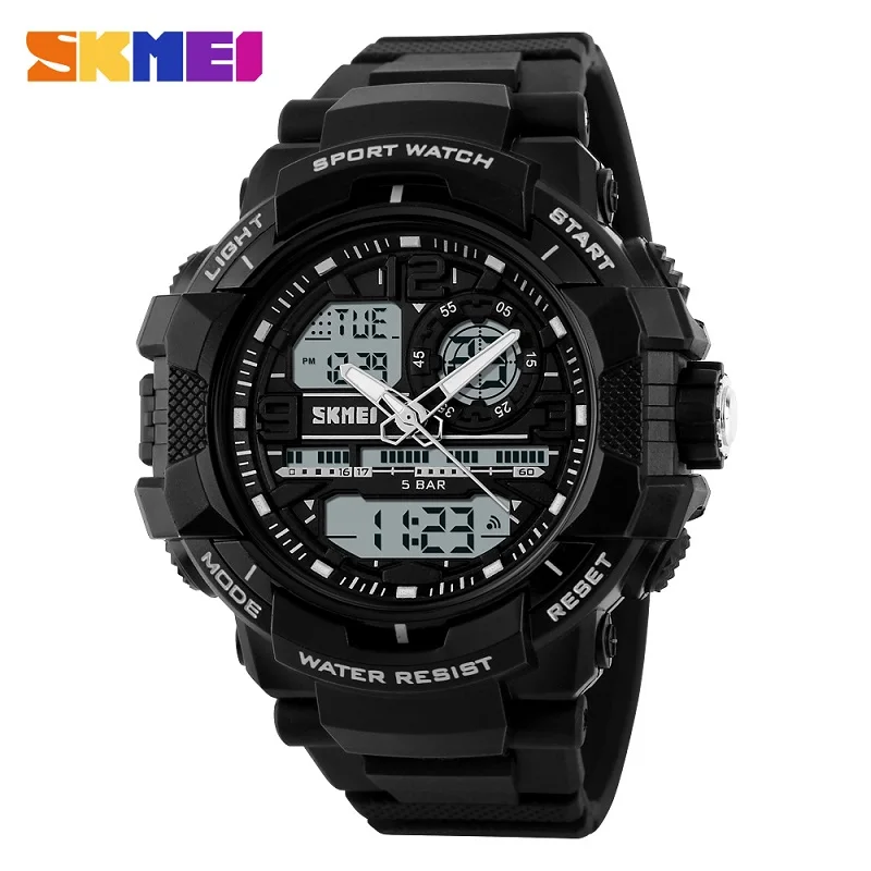 Мужские Часы SKMEI Марка S ШОК Спортивные Мода Повседневная Кварцевые Цифровые