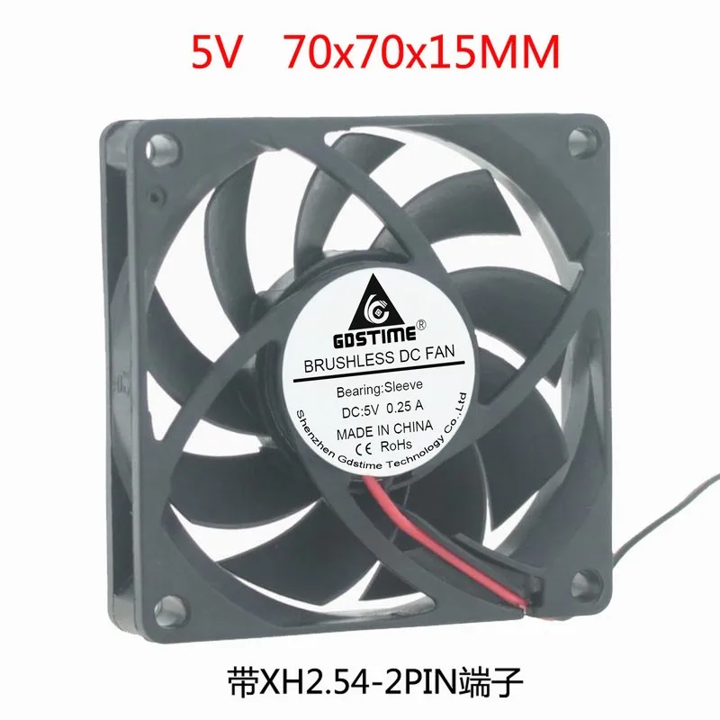 DC 5V 7CM 70MM 7cm 70x15 70x70 Бесщеточный Охлаждающий вентилятор|Кулеры и системы охлаждения
