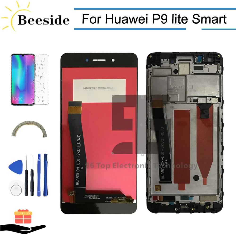 AA + качество ЖК-дисплей с рамкой для Huawei P9 Lite Smart DIG-L03 DIG-L22 DIG-L23 Дисплей Сенсорный