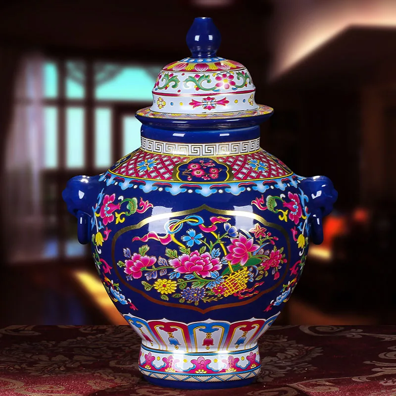 Баночка в античном Европейском стиле королевская керамическая эмалированная