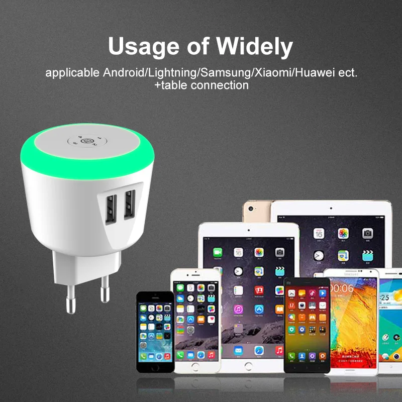 VOXLINK USB зарядное устройство 5 в 2,4 A светодиодный Таймер управление Смарт зарядное устройство для iPhone iPad samsung Galaxy s9 s10 Galaxy htc Xiaomi LG huawei Ne