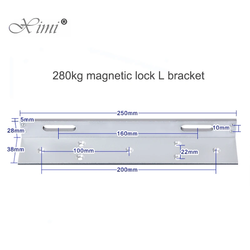 L образный кронштейн для электромагнитного замка весом 280 кг установки на узкий