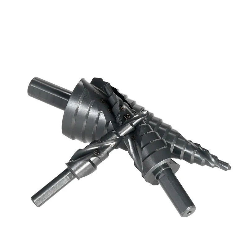 3 шт. 4-32 мм HSS Кобальт Шаг сверло набор азот Высокоскоростная сталь Спираль для металла конус треугольник хвостовик отверстие резак