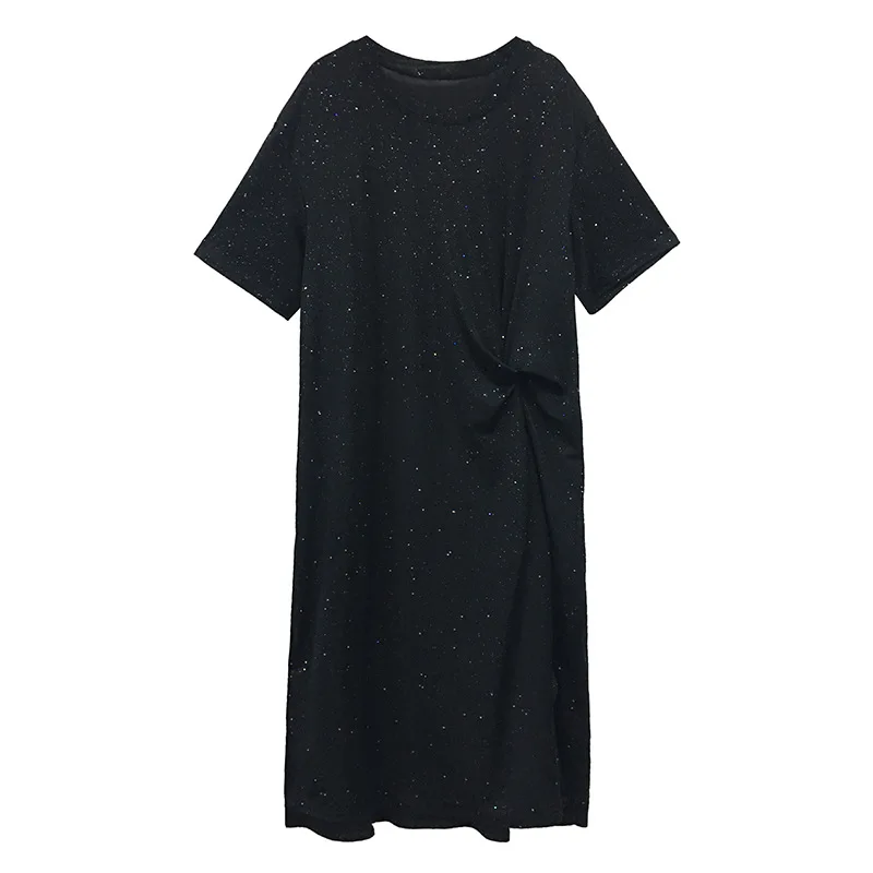 Новинка 2019 уличная одежда летнее женское платье большого размера свободное