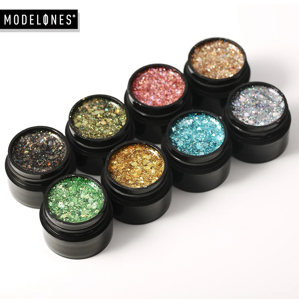 Суперплатиновый гель для ногтей Modelones суперблестящие цветные гелевые краски
