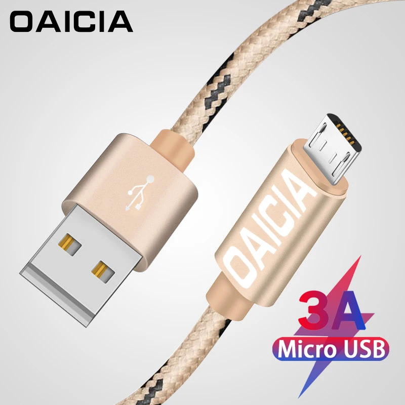 Micro USB кабель для быстрой зарядки USB кабель для передачи данных нейлоновый кабель синхронизации для samsung Xiaomi Redmi Note 4 5 мобильный телефон Android Microusb кабель