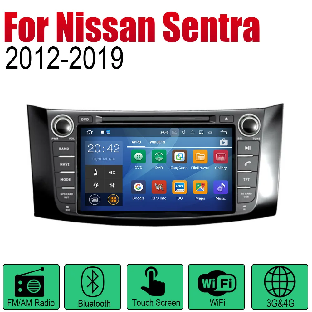 Standard machine Автомобильный dvd-плеер gps навигация для Nissan Sentra 2012~ автомобильное мультимедиа андроид экран системы радио стерео - Цвет: Standard machine