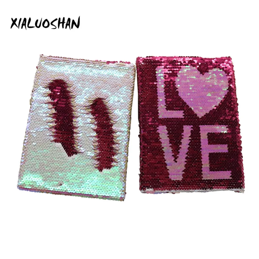 Бренд, креативный двухсторонний блокнот с блестками и надписью LOVE, ежедневный блокнот, изысканные офисные канцелярские принадлежности, студенческий подарок