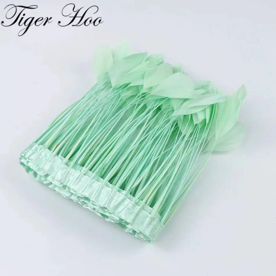 Mint color 2 2 ярды, окрашенная лента в полоску, гугугугугугугугугугугугугугугугугугугугусиный хвост, украшение для свадебных костюмов, 18 цветов - Цвет: Mint color