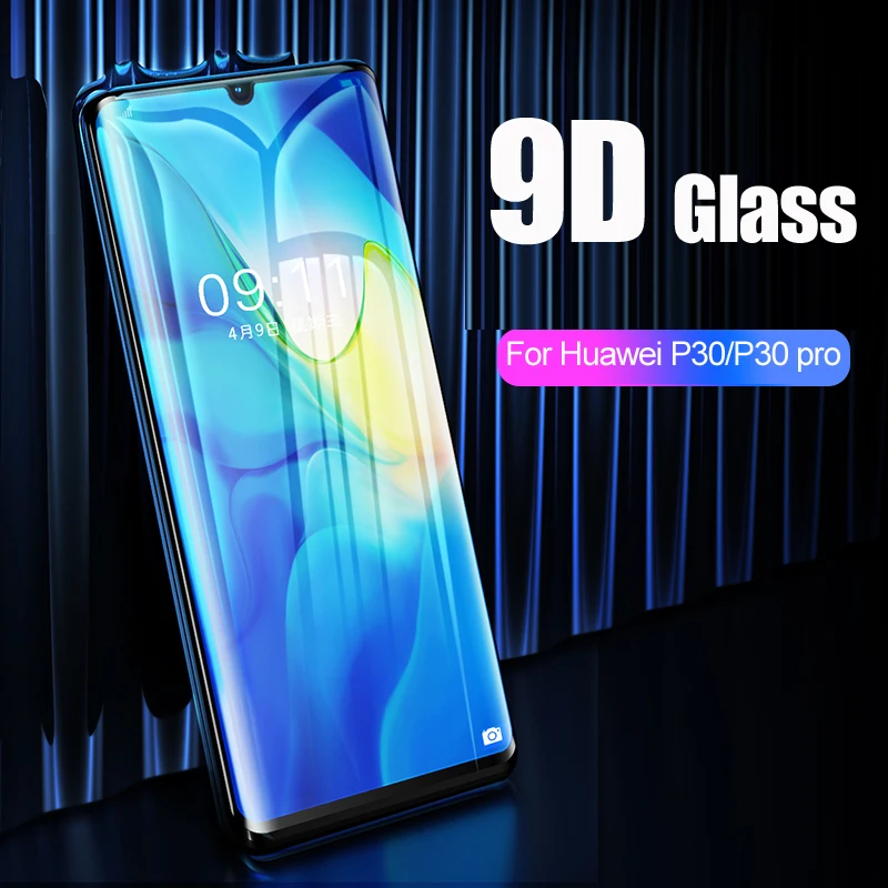 VPOWER 9D Full Cover P30 HD Tempered Glass Film For Huawei Pro 9H Screen Protector | Мобильные телефоны и аксессуары