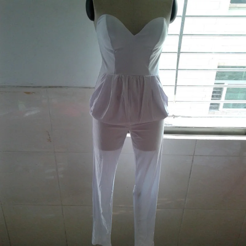 Женский Брючный комбинезон с открытыми плечами Элегантный вечерние нный без