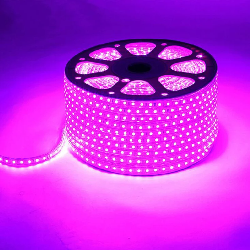Fanlive 50 м AC220V 110 В Светодиодная лента 5050 60 светодиодов/м IP67 водонепроницаемый RGB 16