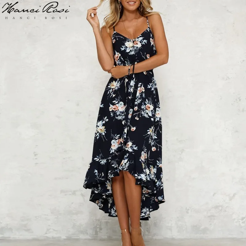 HANCI ROSI летнее платье женское Jurkjes Robe Femme Vestidos длинное бохо богемные платья