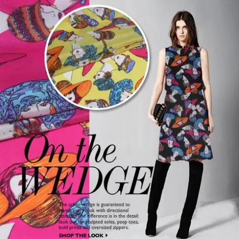 LEO&ampLIN New Summer Fashion Lady Hooded Crepe De Chine Material Fabric For Dress 50cm | Дом и сад