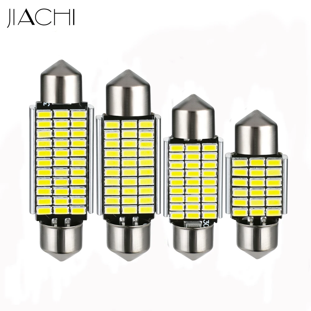 JIACHI 10 шт. Автомобильная гирлянда для салона C5W 31 мм 36 39 42 CANBUS LED Купол источник
